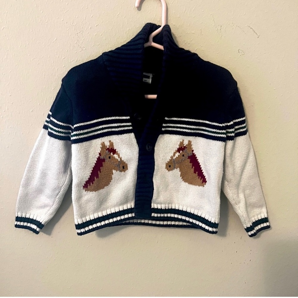 Janie and Jack pony horse cardigan